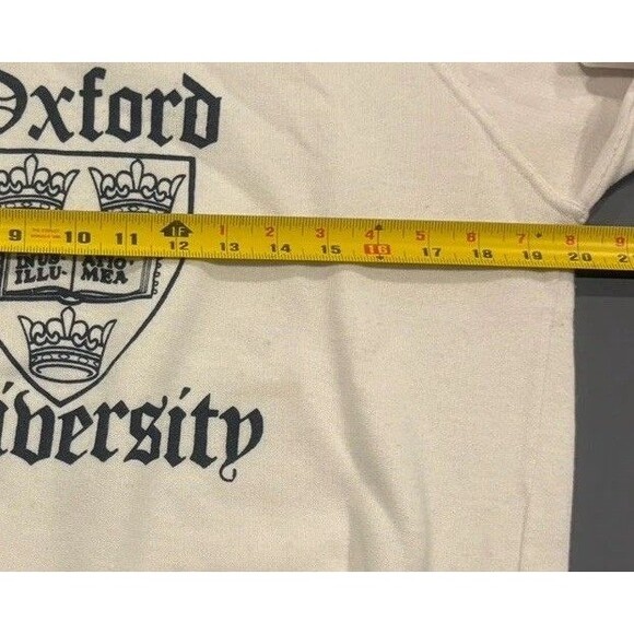 Rare Vintage 80’s Oxford University Men’s White Crewneck Sweatshirt Size Large - Picture 8 of 9